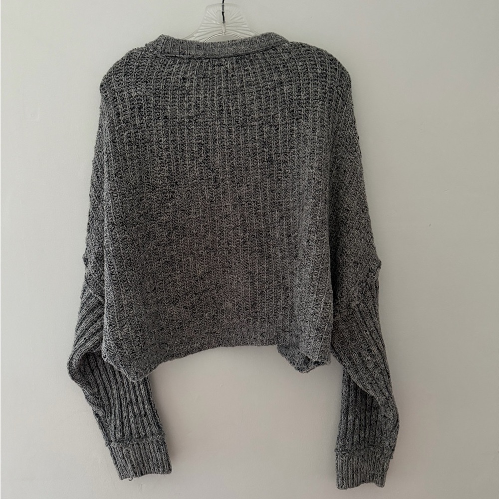 Free People Gray XS Textured Sweater - Picture 2 of 3